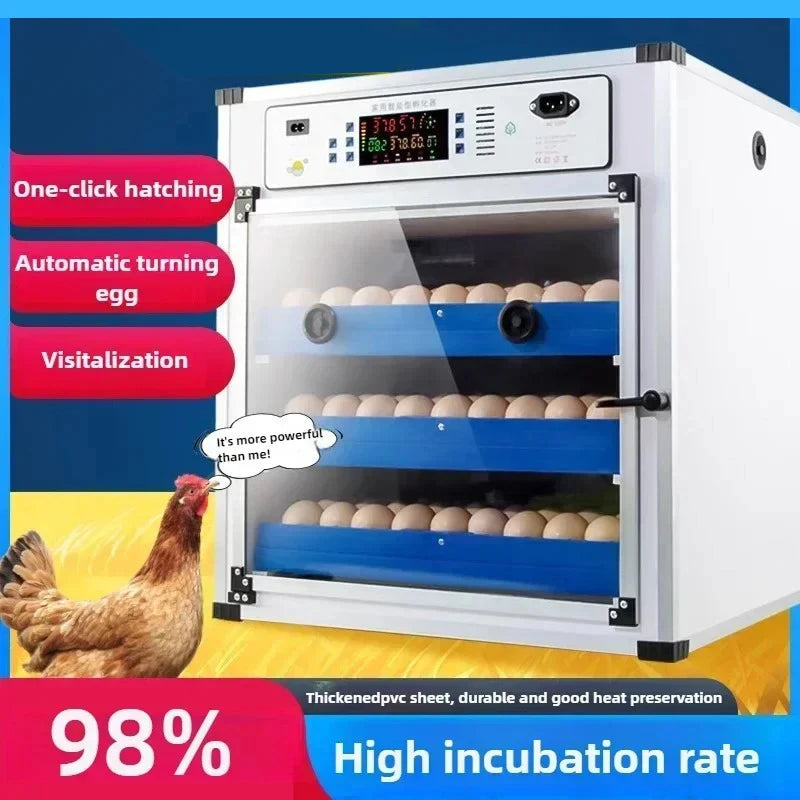 Incubateur automatique de 204 œufs, contrôle de la température, éclosion des œufs…