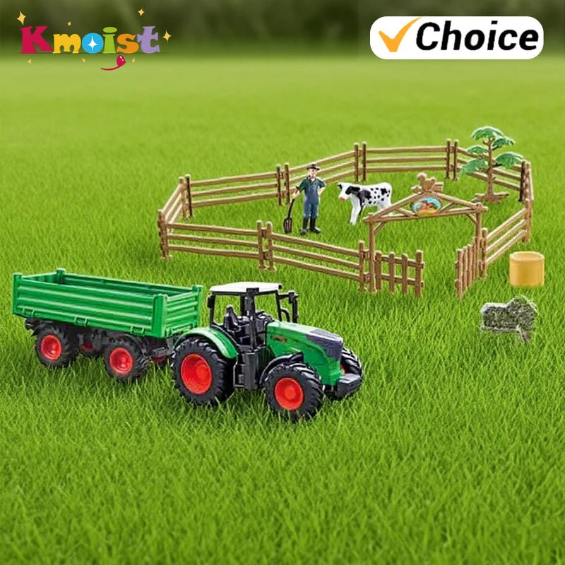 Farm TractorModel Car with Trailer Forklift Set Agriculture - Vastura Ag