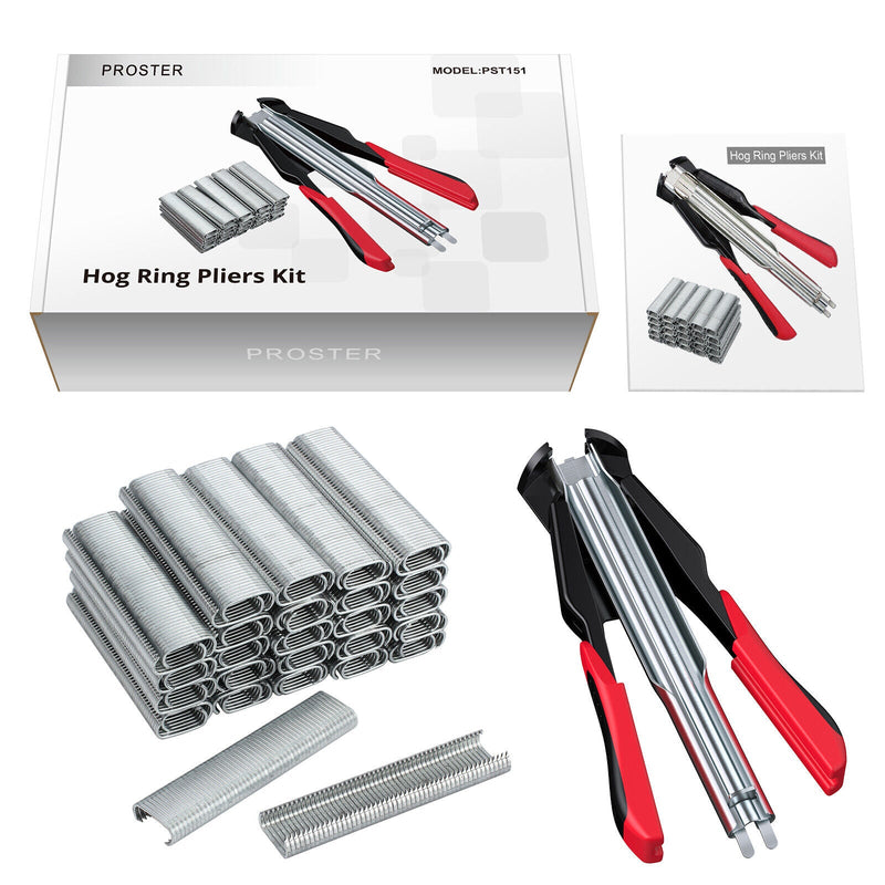 Hog Ring Pliers Kit C - type With 2500pcs Nails Spring C7 Hog Rings Gun… - Vastura Ag