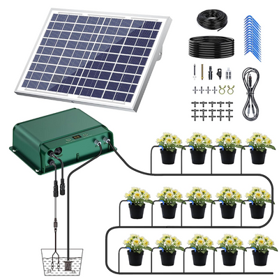 Off-Grid Solar-Powered Automatic Drip Irrigation Kit