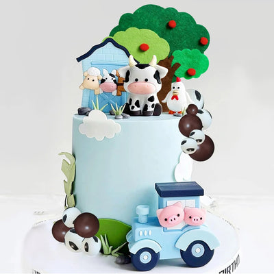 Blue Cow Cake Decoration Pig Cake Topper Farm Animal Cake Decoration… - Vastura Ag