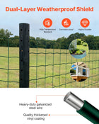 Farm Fence, 39 X 787 In, 4 X 4 In Mesh 2.1mm Galvanized Steel Wire… - Vastura Ag