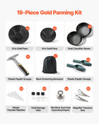 Gold Panning Kit, 10 In And 14 In Pans, 19 PCS Portable Prospecting… - Vastura Ag