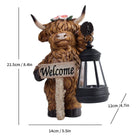 Highland Cattle Solar Lamp Yak Outdoor Garden Courtyard Decoration - Vastura Ag
