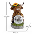 Highland Cattle Solar Lamp Yak Outdoor Garden Courtyard Decoration - Vastura Ag