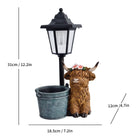 Highland Cattle Solar Lamp Yak Outdoor Garden Courtyard Decoration - Vastura Ag