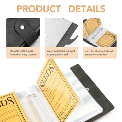Seed Storage Binder with 50 Pockets & Sealing Sleeves - Vastura Ag